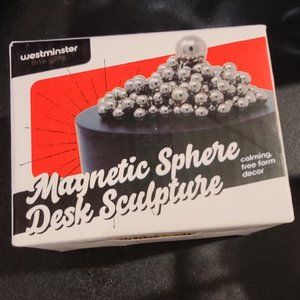 Westminster Magnetic Sphere Desk Sculpture- Art- Stress Relief - Fidget